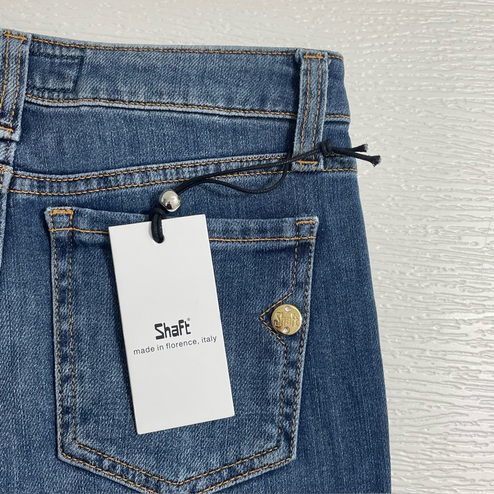 NWT‎ SHAFT Jeans Dolly Giza Denim Stretch Women's Italian 40 US 26 - Picture 7 of 13